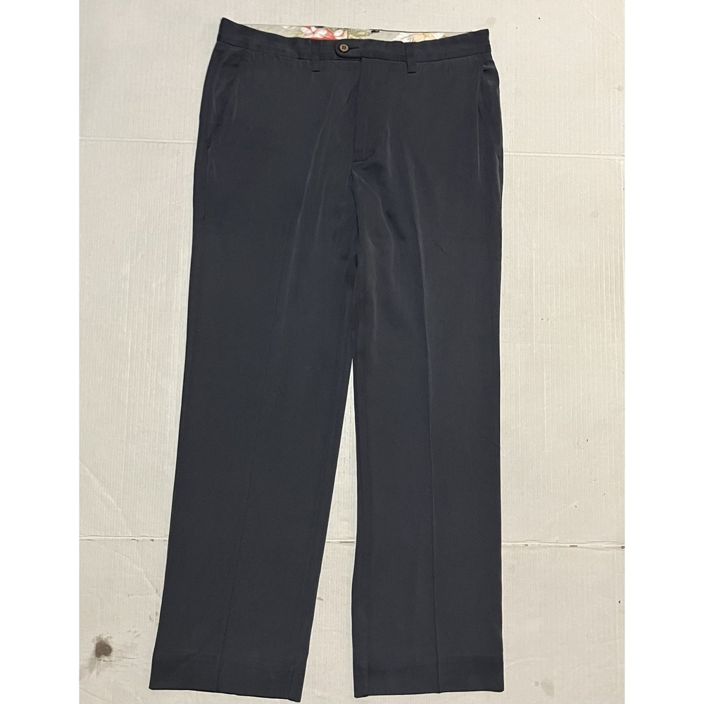 Tommy Bahama Pants Men Size 33 X 30.5 Silk Blend Straight Golf Chino Casual Navy